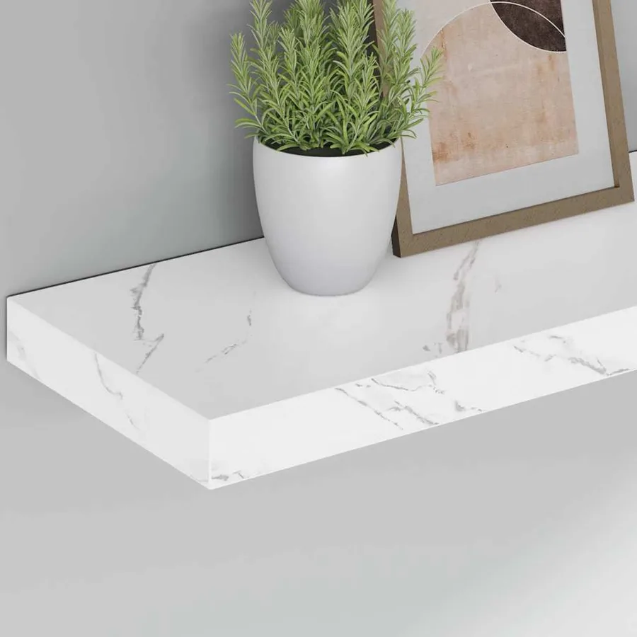 Étagère Murale 2 pcs Marbre blanc 60 x 23,5 x 4 cm - 5