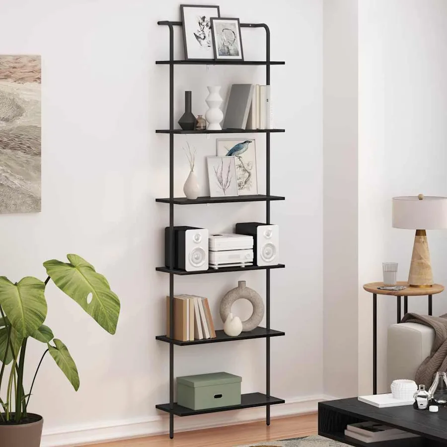 Étagère Chêne noir 60 x 24 x 203 cm Bois d'ingénierie - 4