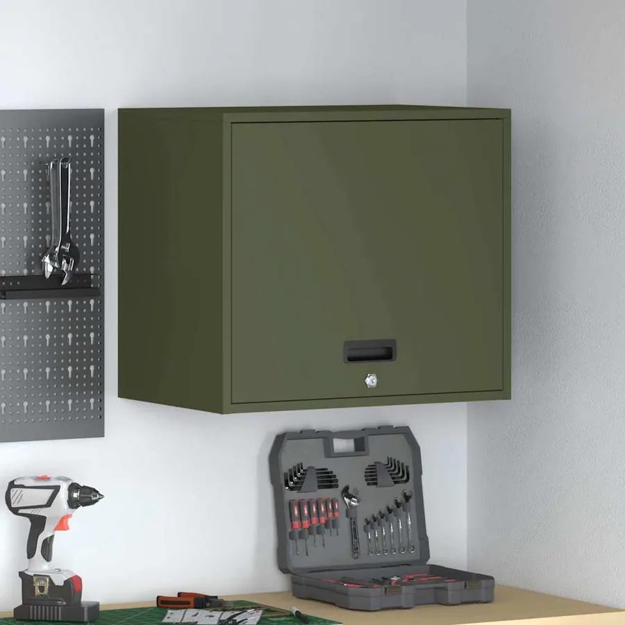 Armoire murale pour garage Vert olive 60 x 40 x 53 cm