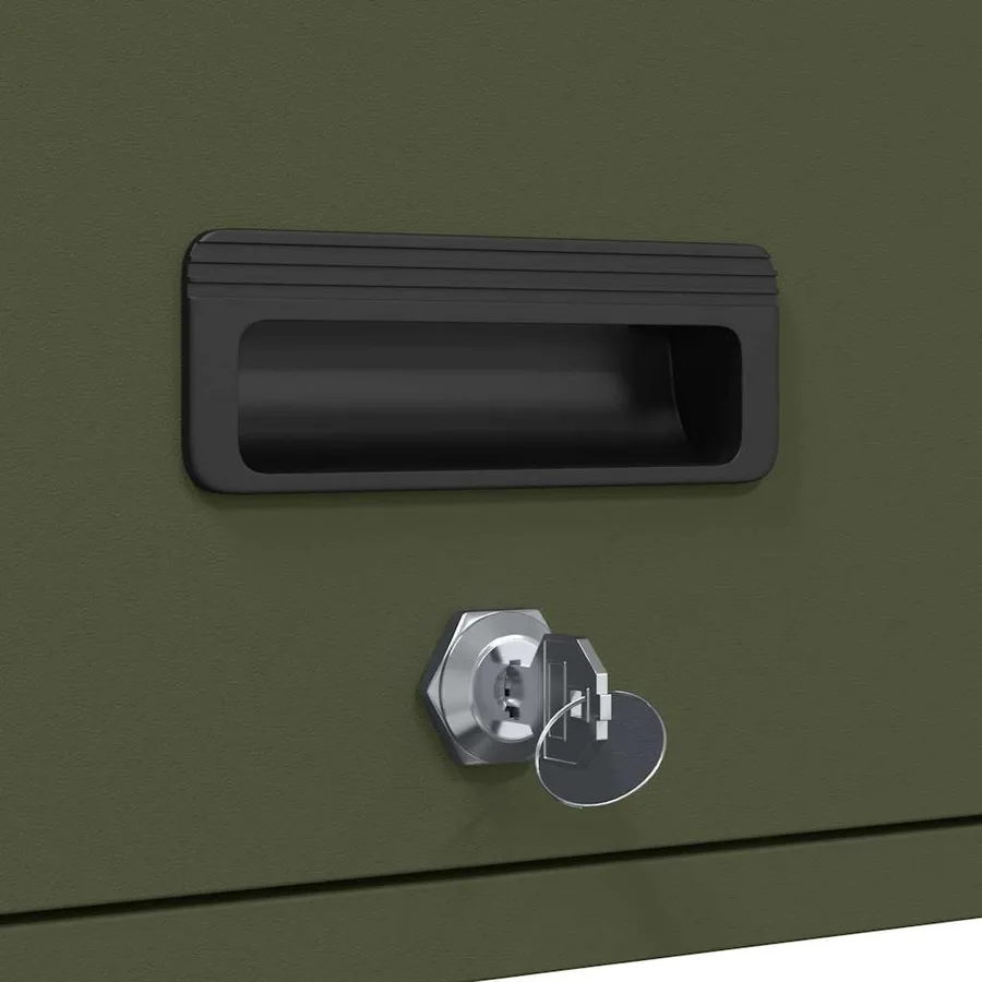 Armoire murale pour garage Vert olive 60 x 40 x 53 cm - 11