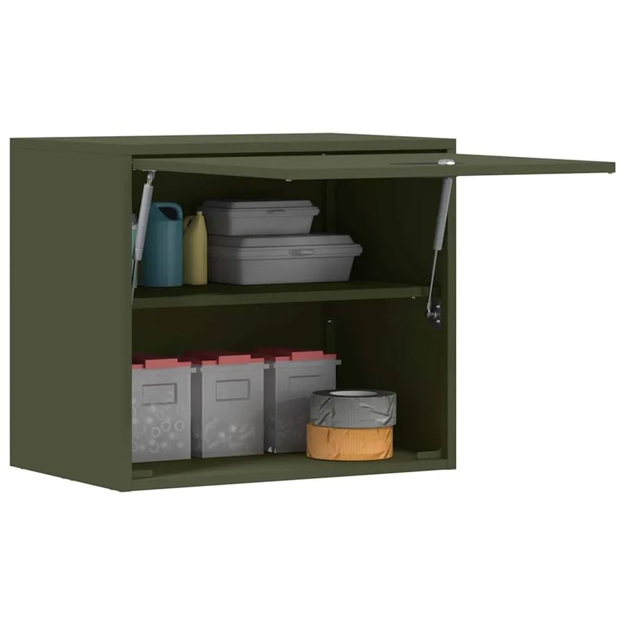 Armoire murale pour garage Vert olive 60 x 40 x 53 cm - 3