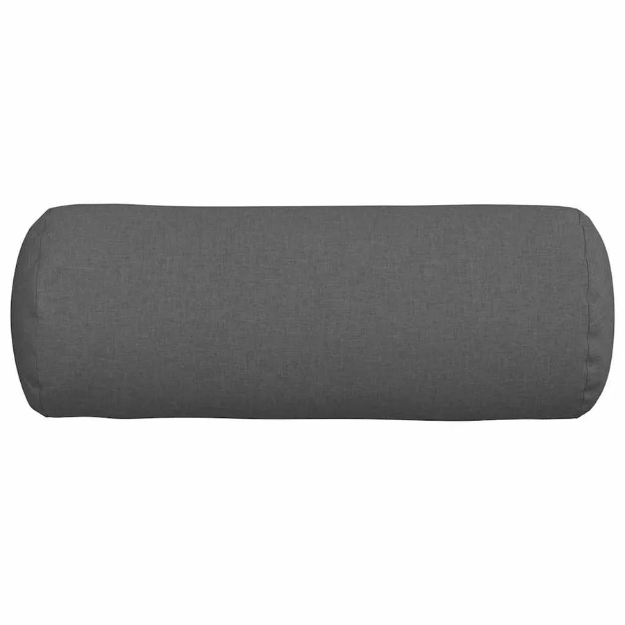 Coussins d'accent 2 pcs Gris foncé Ø 25 x 70 cm tissu - 6