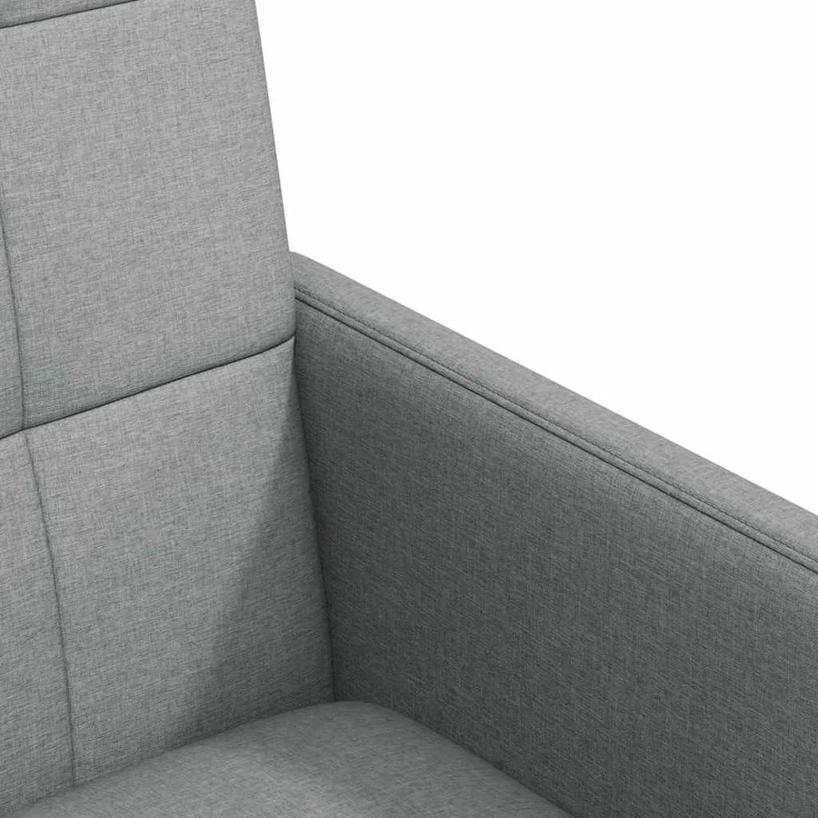 Chaises de Salle à Manger avec Roues 2 pcs Gris clair tissu - 7
