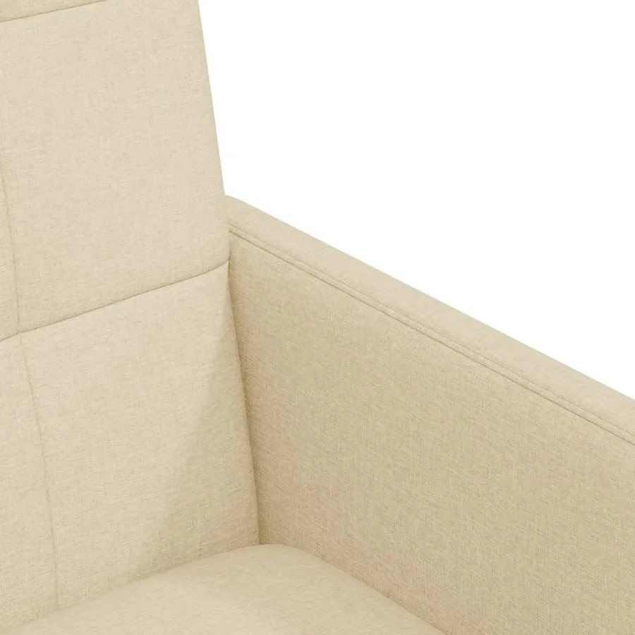 Chaises de Salle à Manger avec Roues 2 pcs Crème tissu - 7