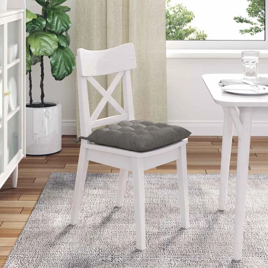 Coussins de siège 4 pcs Gris clair 40 x 40 x 6 cm - 4