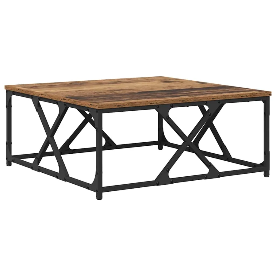 Table basse Bois Ancien 70 x 70 x 30 cm Bois d'ingénierie - 2