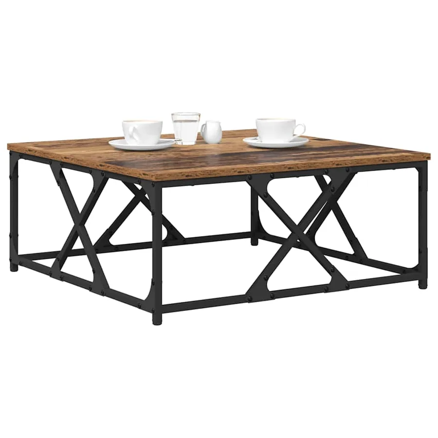 Table basse Bois Ancien 70 x 70 x 30 cm Bois d'ingénierie - 3