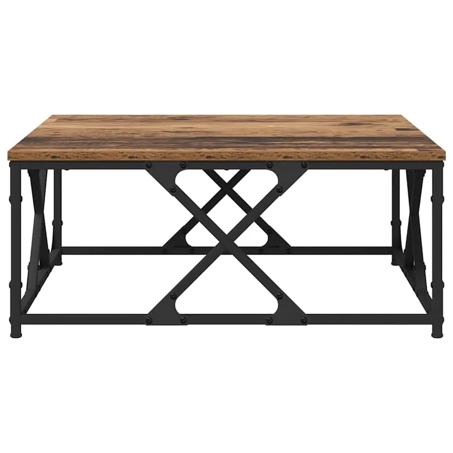 Table basse Bois Ancien 70 x 70 x 30 cm Bois d'ingénierie - 5
