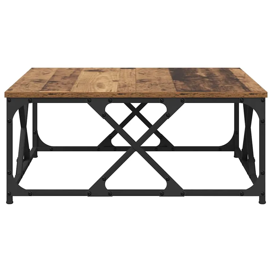 Table basse Bois Ancien 70 x 70 x 30 cm Bois d'ingénierie - 6