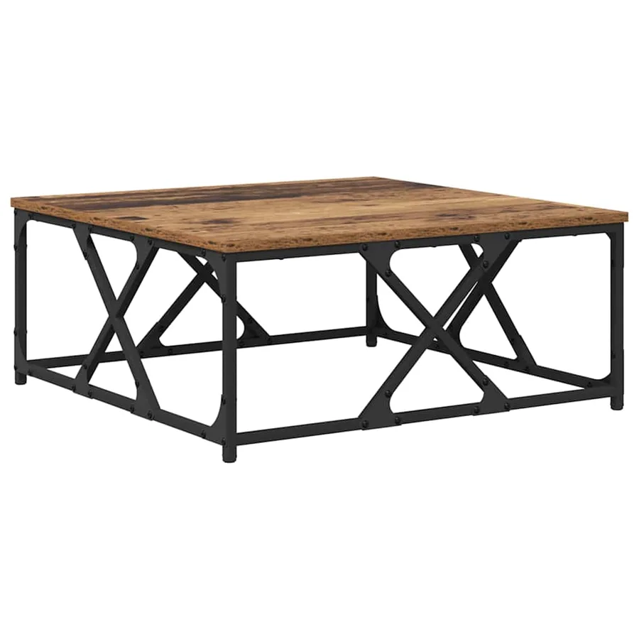 Table basse Bois Ancien 70 x 70 x 30 cm Bois d'ingénierie - 7