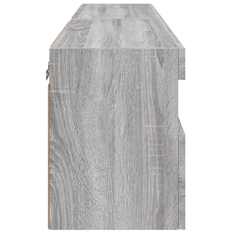 Meubles TV muraux et lumières LED 2pcs sonoma gris 60x30x40 cm - 10