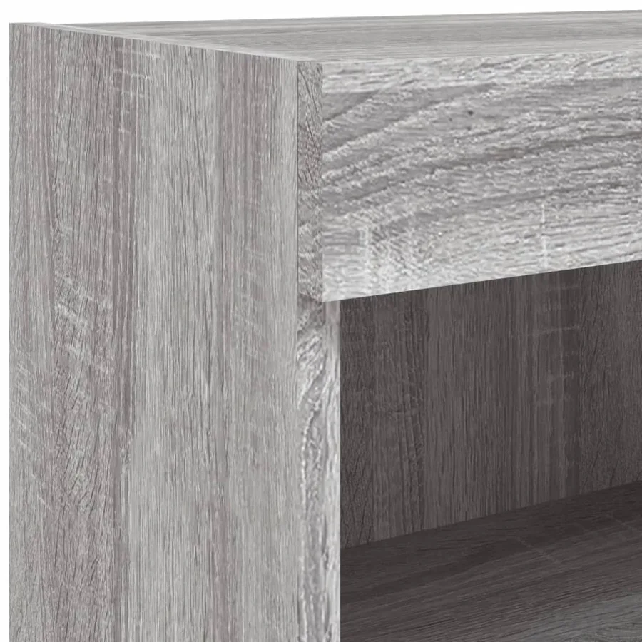 Meubles TV muraux et lumières LED 2pcs sonoma gris 60x30x40 cm - 12