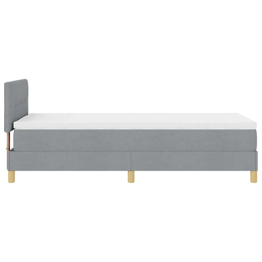 Lit à ressort LED avec bandes LED Gris clair 90 x 190 cm tissu - 9