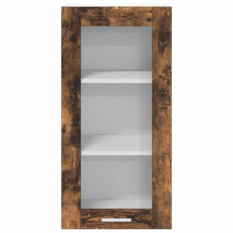 Armoire suspendue avec porte 2 pcs Chêne fumé 40 x 31 x 80 cm - 7
