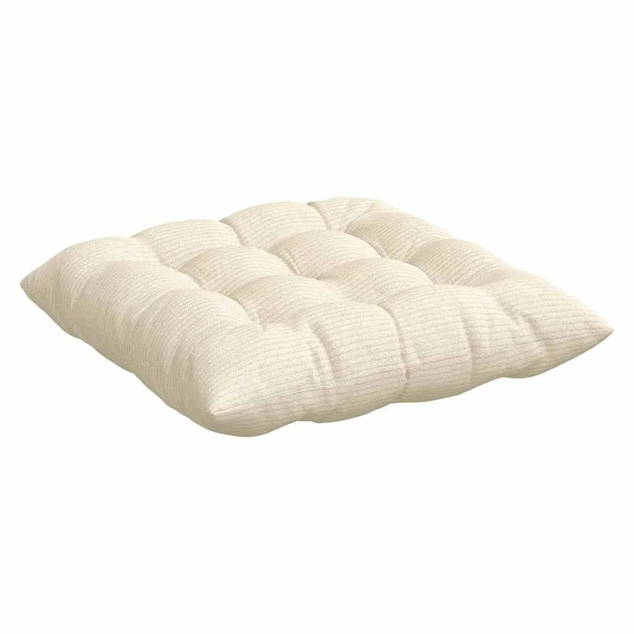 Coussins de siège 4 pcs Crème 40 x 40 x 6 cm - 5