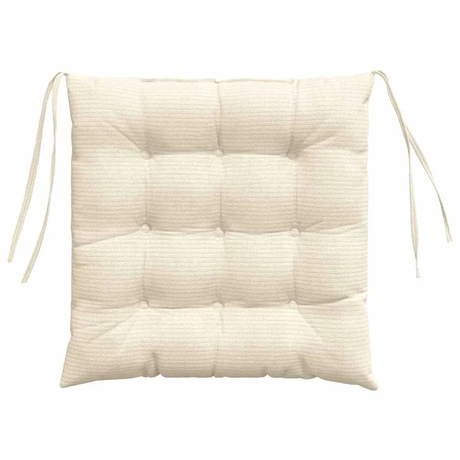 Coussins de siège 4 pcs Crème 40 x 40 x 6 cm - 7