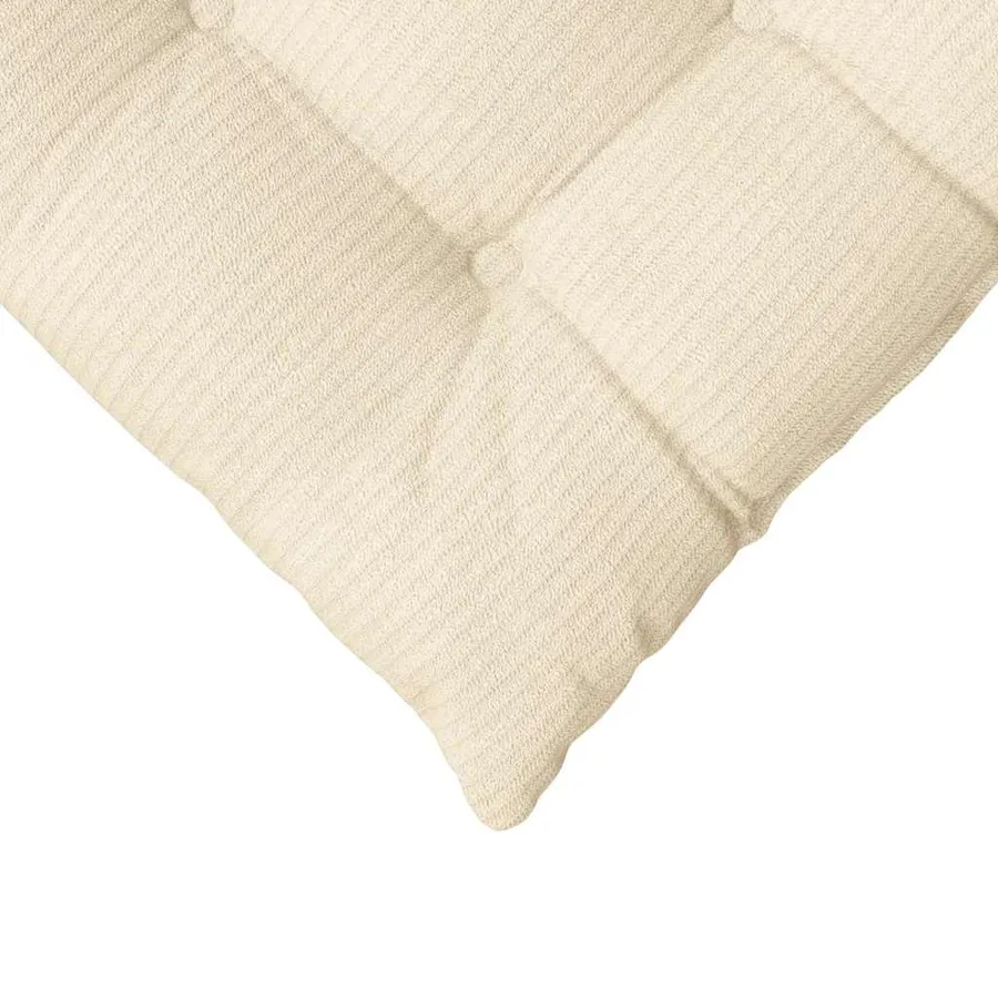 Coussins de siège 4 pcs Crème 40 x 40 x 6 cm - 9