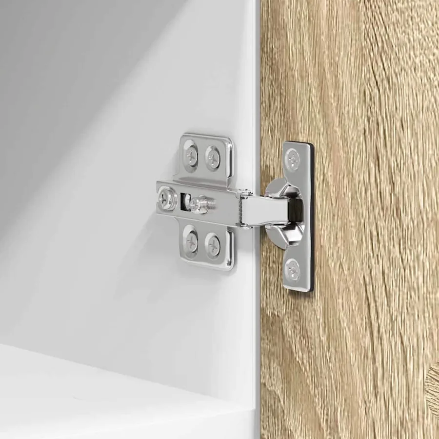 Armoire suspendue avec porte Riga 2 pcs Chêne Sonoma et Blanc - 9