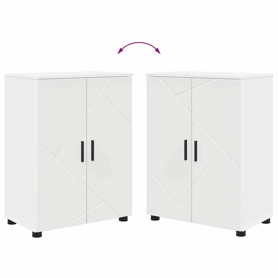 Ensemble de mobilier de salle de bain Montage mural 4 pcs Blanc - 13