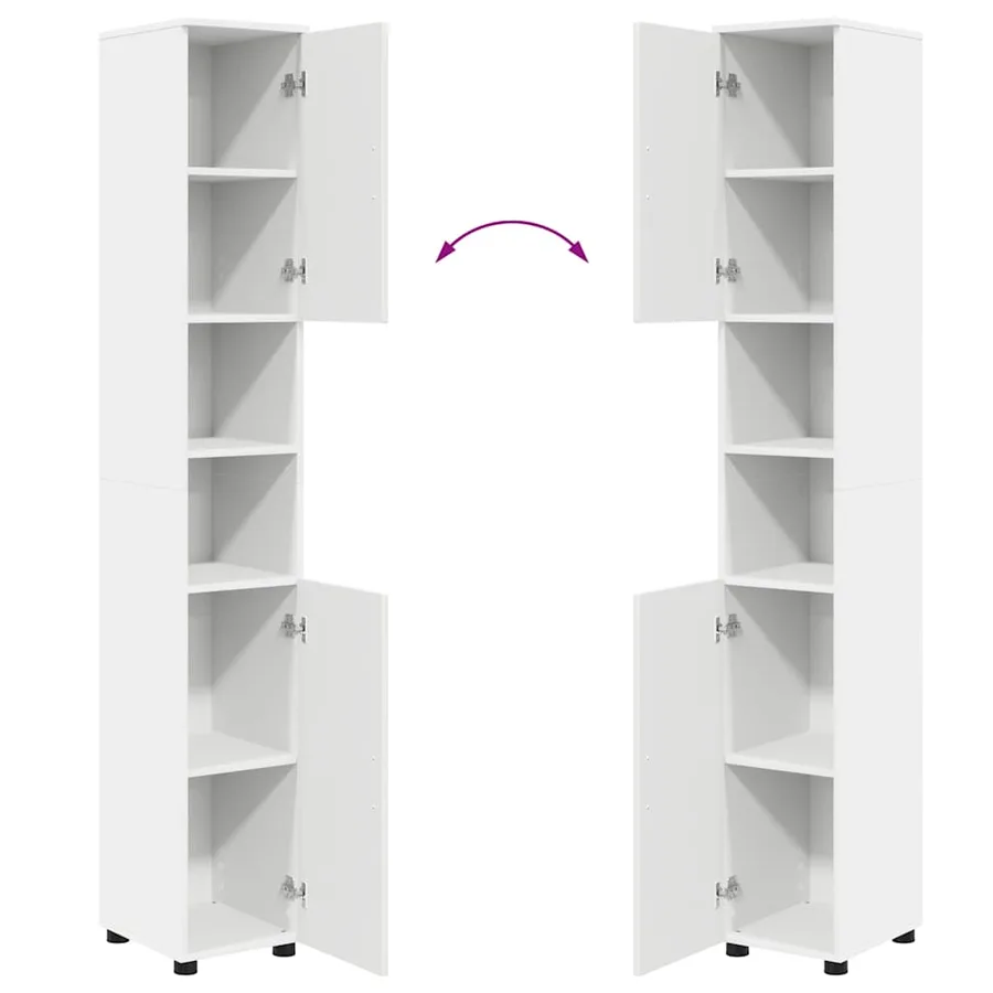 Ensemble de mobilier de salle de bain Montage mural 4 pcs Blanc - 14