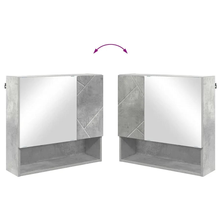 Ensemble de mobilier de salle de bain 3 pcs Gris béton - 13