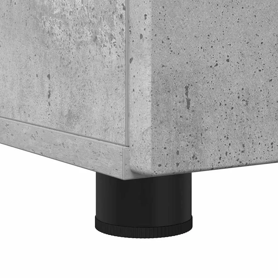 Ensemble de mobilier de salle de bain 3 pcs Gris béton - 9
