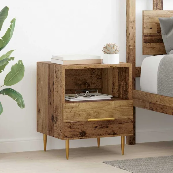 Table de chevet Marron 40 x 35 x 47,5 cm Bois d'ingénierie