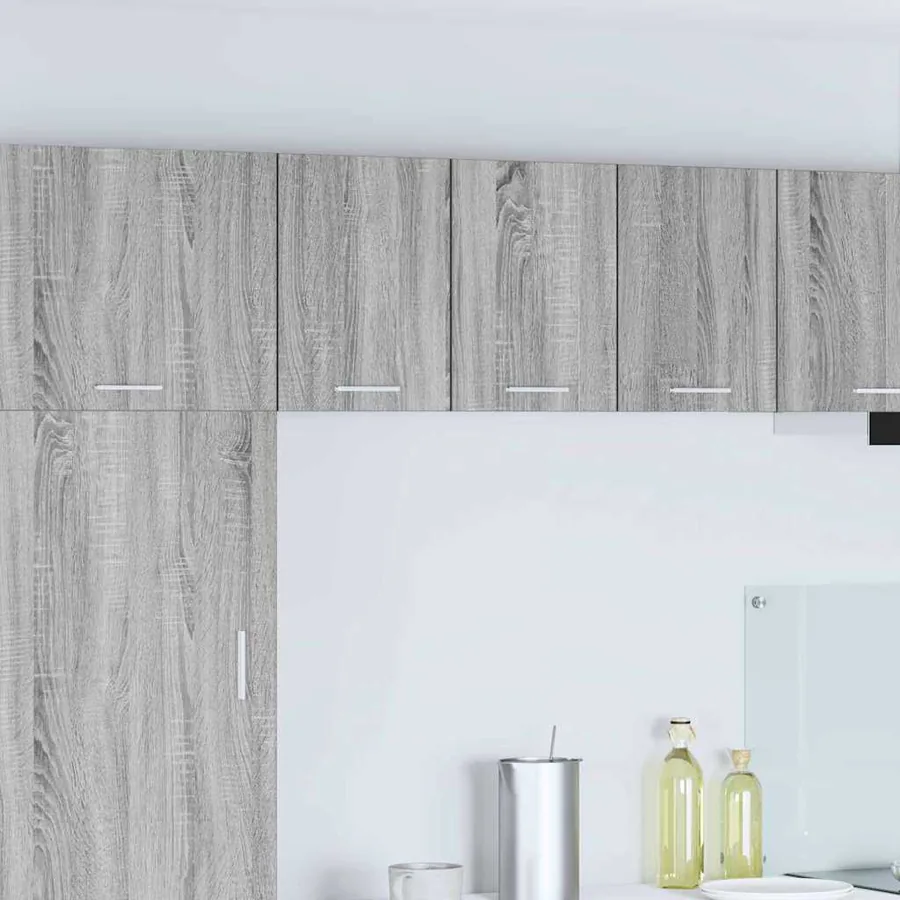 Armoire suspendue 2 pcs Gris Sonoma et Blanc 30 x 31 x 40 cm