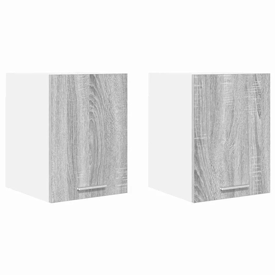 Armoire suspendue 2 pcs Gris Sonoma et Blanc 30 x 31 x 40 cm - 2