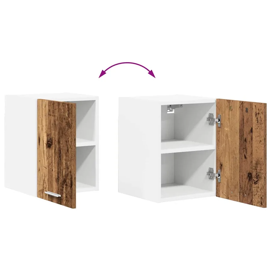 Armoire suspendue 2 pcs Bois ancien et Blanc 30 x 31 x 40 cm - 11