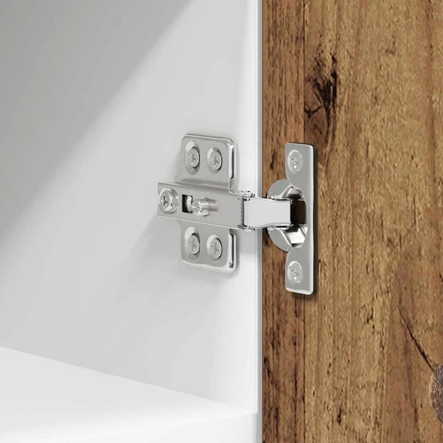 Armoire suspendue 2 pcs Bois ancien et Blanc 30 x 31 x 40 cm - 9