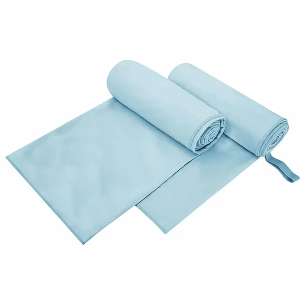 Serviettes de sport 2 pcs Bleu 200 x 100 cm