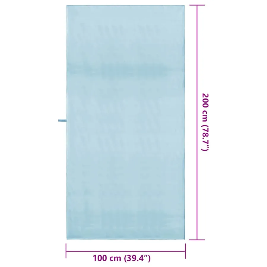 Serviettes de sport 2 pcs Bleu 200 x 100 cm - 8