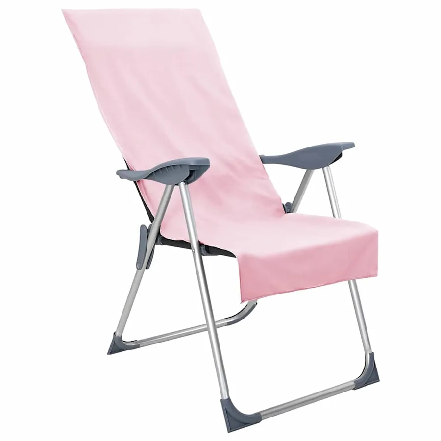 Serviettes de chaise d'extérieur 2 pcs Rose 130 x 60 cm - 3