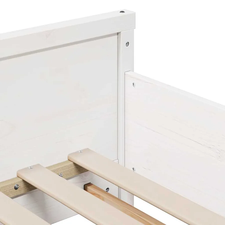 Cadre de lit avec matelas extensible Blanc 80 x 200 cm - 8
