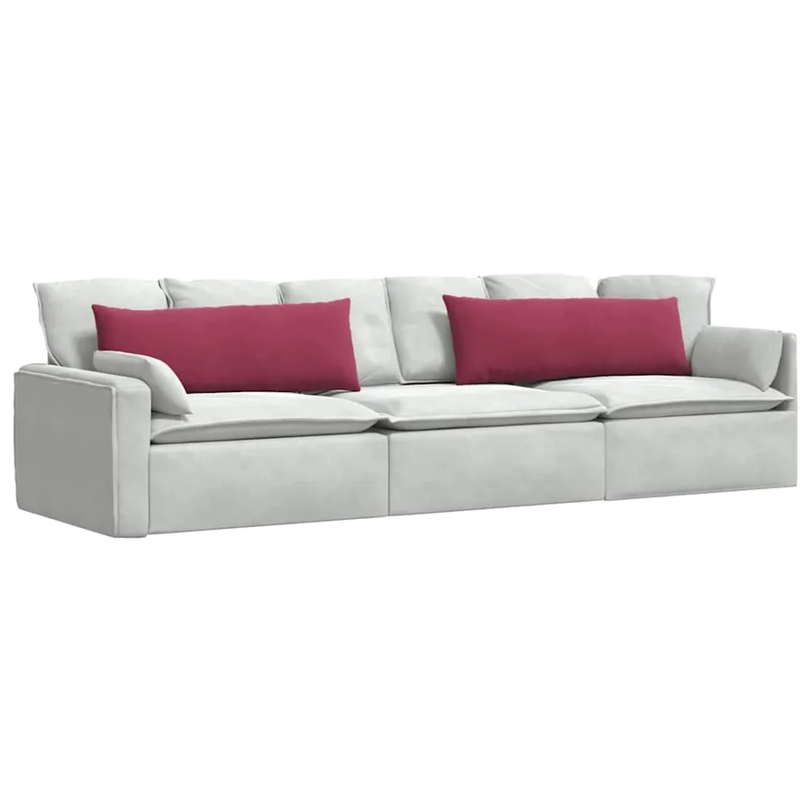 Coussins de canapé 2 pcs Bordeaux 120 x 40 cm - 3