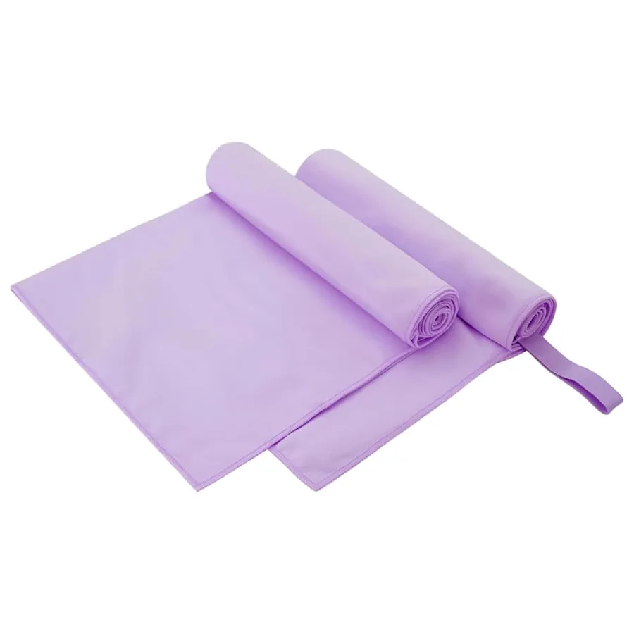 Serviettes de sport 2 pcs Violet 100 x 50 cm