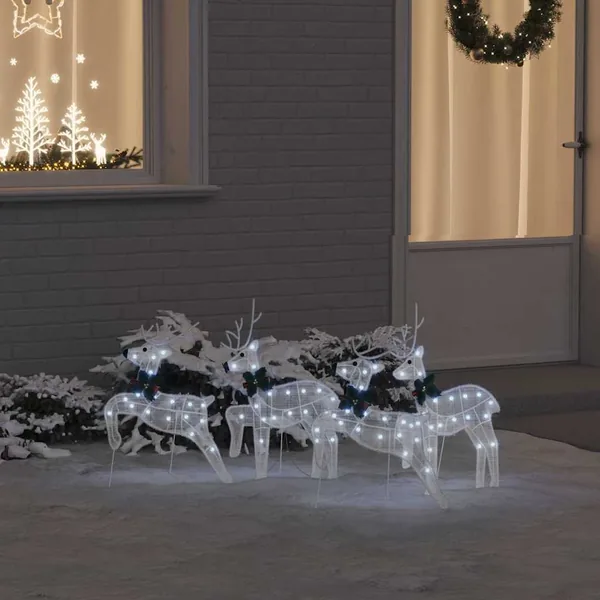 Rennes LED 4 pcs Blanc tissu