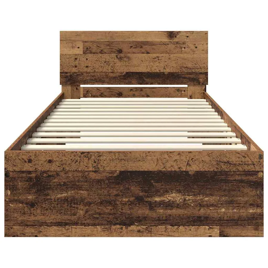Cadre de lit Bois Ancien 90 x 190 cm Bois d'ingénierie - 6