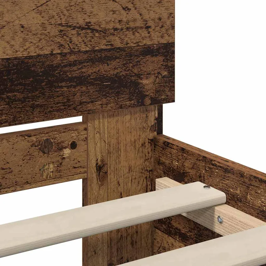 Cadre de lit Bois Ancien 90 x 190 cm Bois d'ingénierie - 9