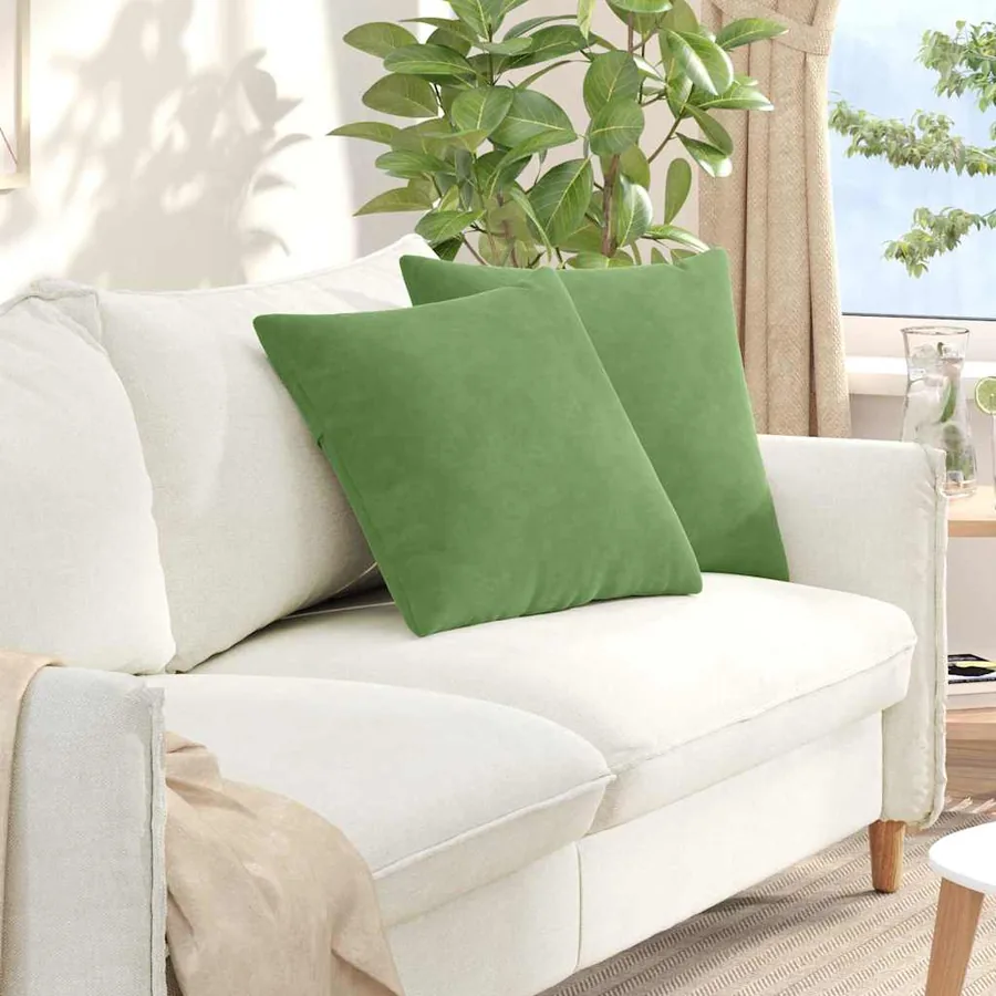 Coussins de canapé 2 pcs Vert clair 50 x 50 cm