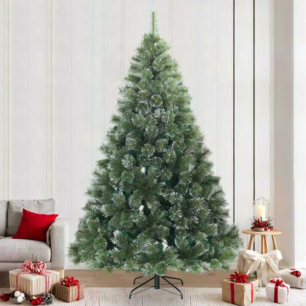 Sapin de Noël artificiel à branches pliantes, duveteux de neige