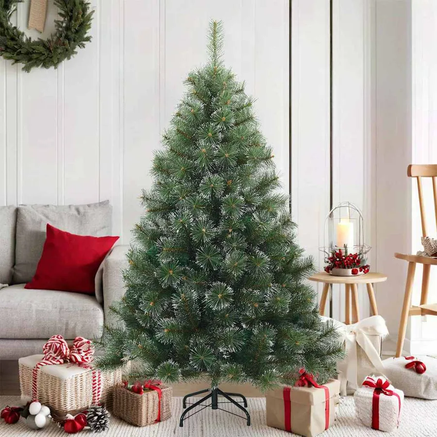 Sapin de Noël artificiel à branches pliantes, duveteux de neige