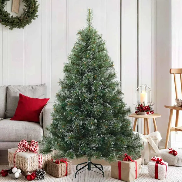 Sapin de Noël artificiel à branches pliantes, duveteux de neige