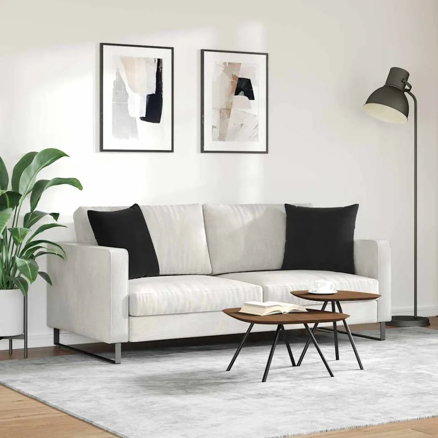Coussins de canapé 2 pcs Noir 45 x 45 cm - 4