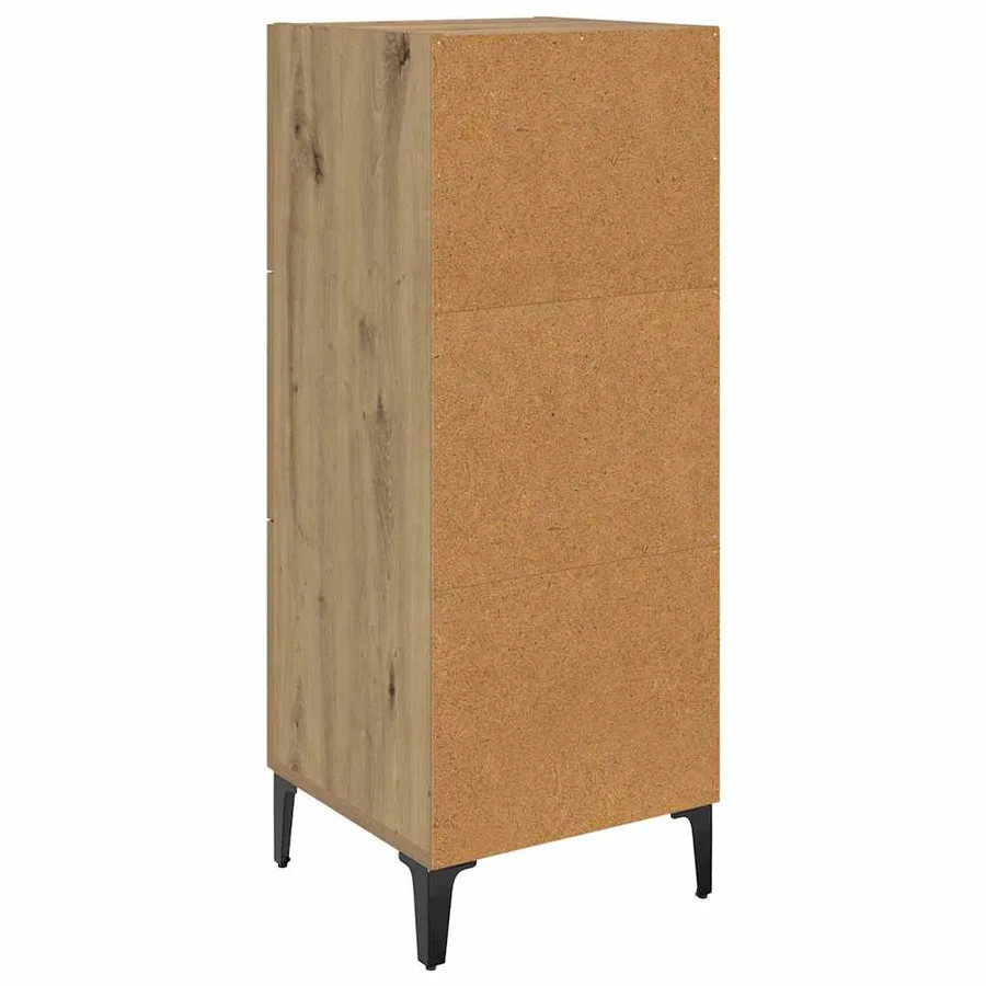 Buffet Chêne artisanal 34,5 x 34 x 90 cm Bois d'ingénierie - 7