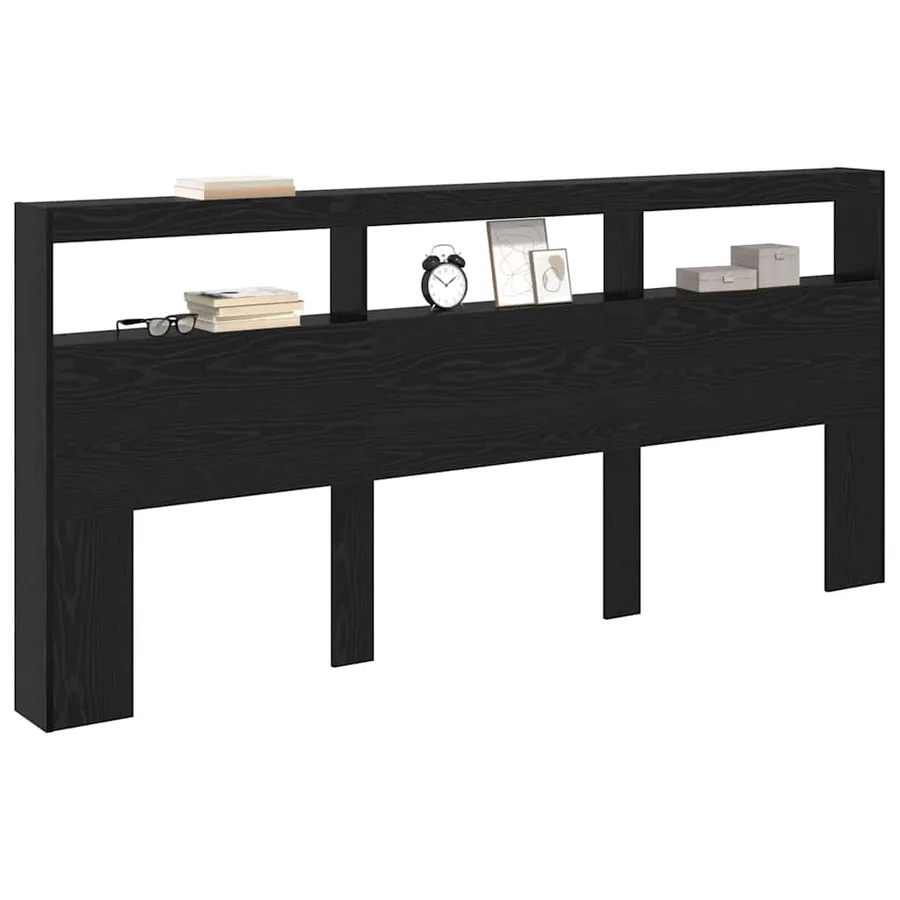 Tête de lit Chêne noir 220 x 17 x 102 cm Bois d'ingénierie - 3