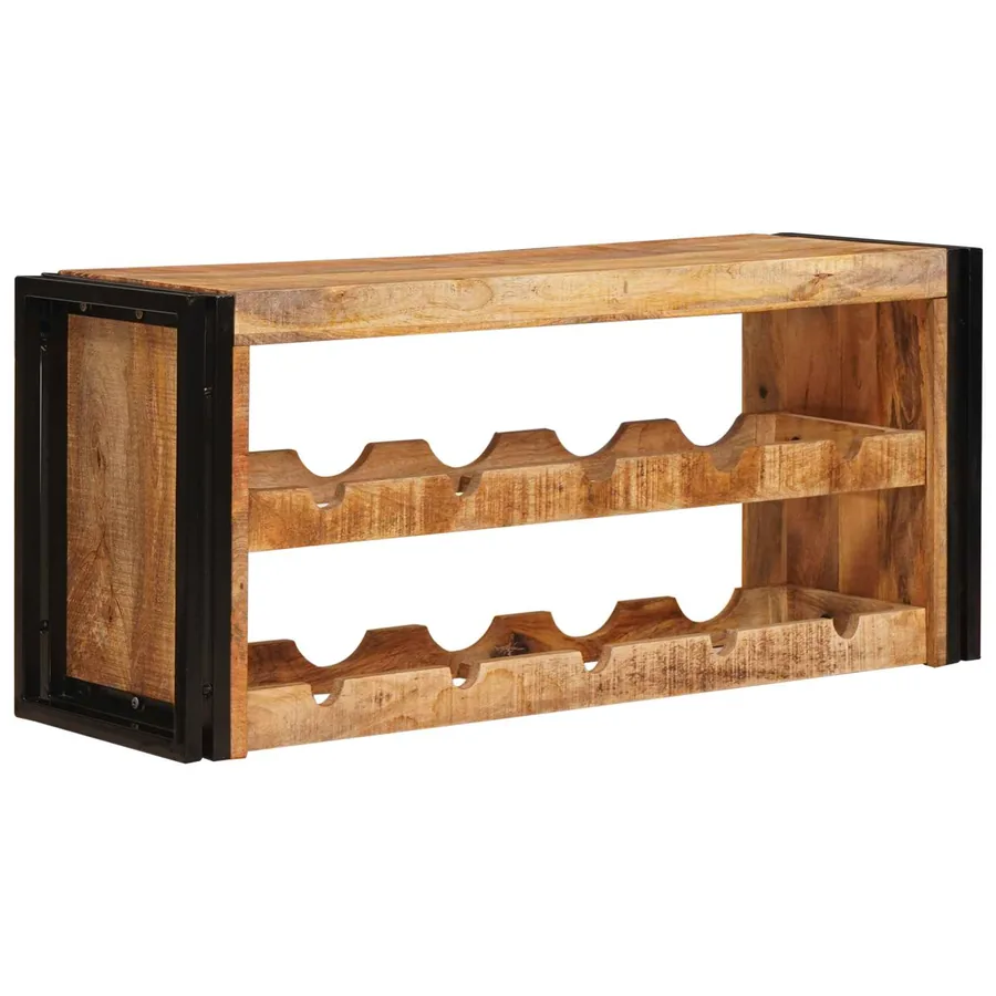 Étagère à vin 100 x 45 x 33 cm Bois de mangue brut solide