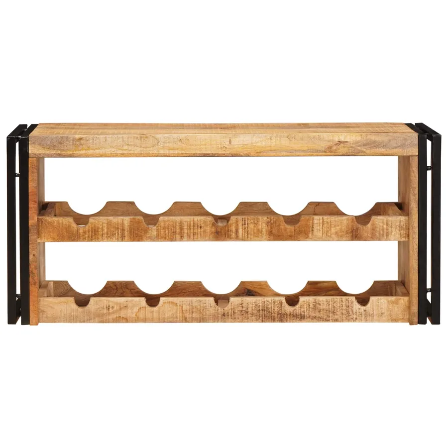 Étagère à vin 100 x 45 x 33 cm Bois de mangue brut solide - 4