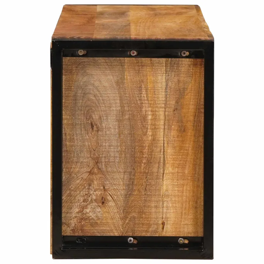 Étagère à vin 100 x 45 x 33 cm Bois de mangue brut solide - 5